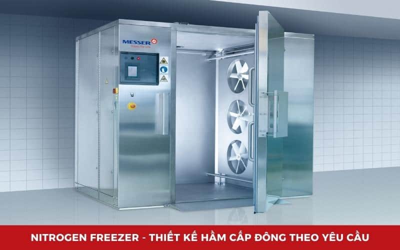 Nitrogen Freezer - Thiết kế hầm cấp đông theo yêu cầu.